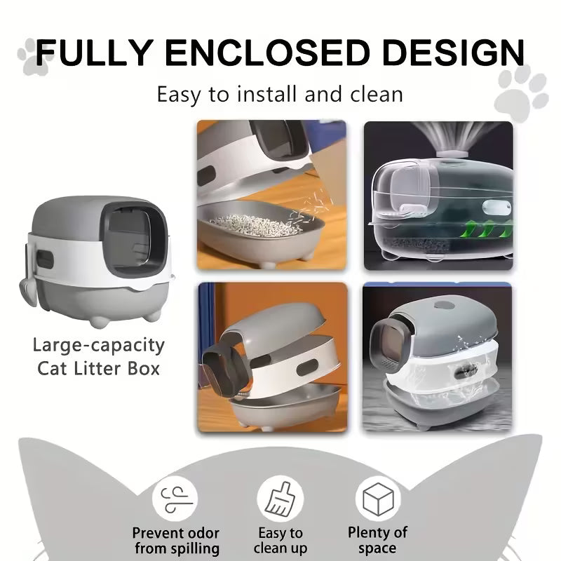 Enclosed Cat Litter Box