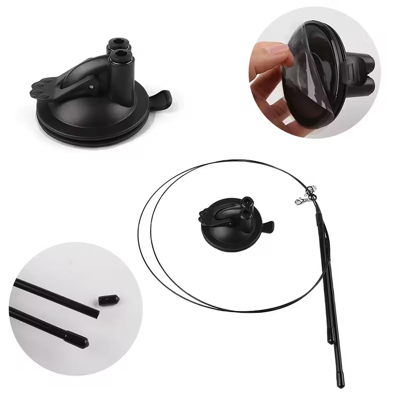 Interactive Cat Feather Wand Toy