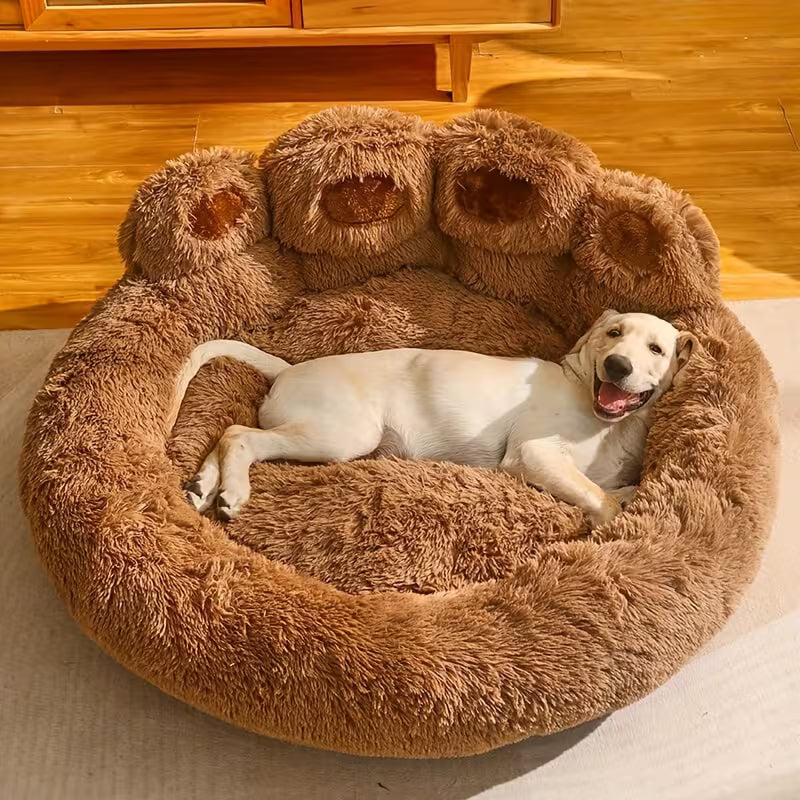 Bear Paw Plush Pet Bed