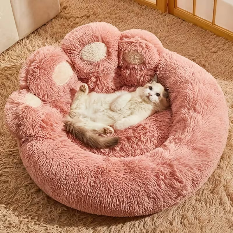 Bear Paw Plush Pet Bed