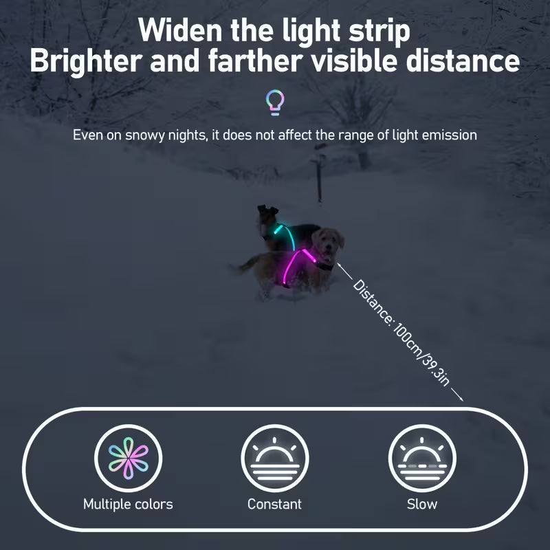 Led Dog Harness 8-Colors