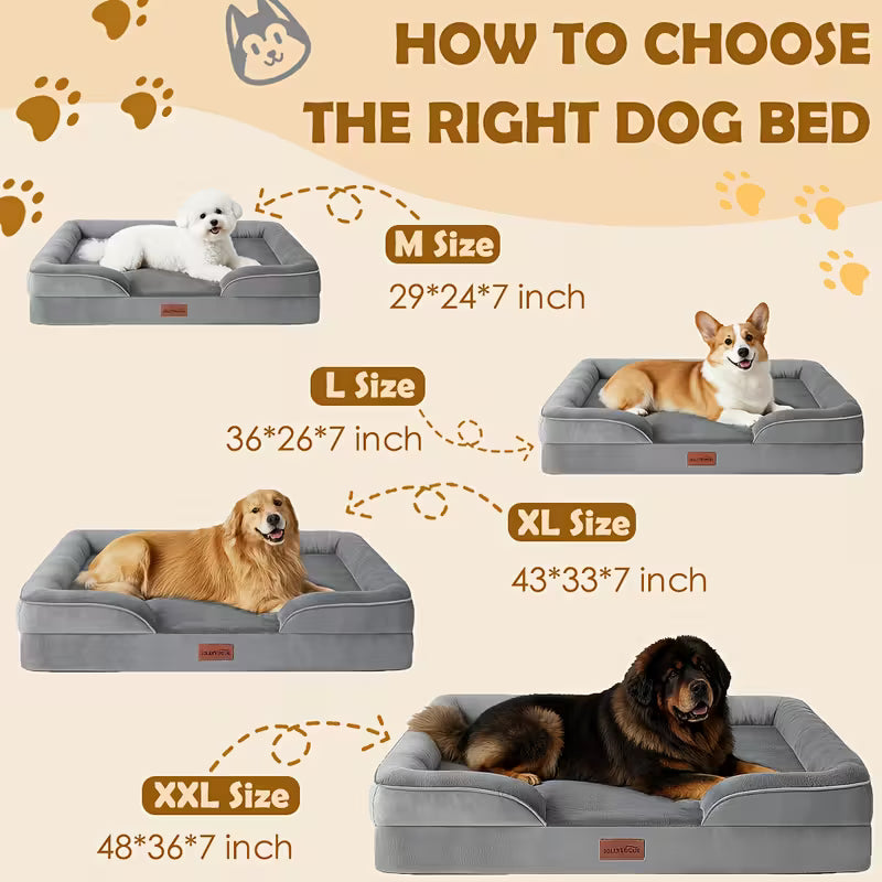 Dog Sofa Bed with Non-Slip Base