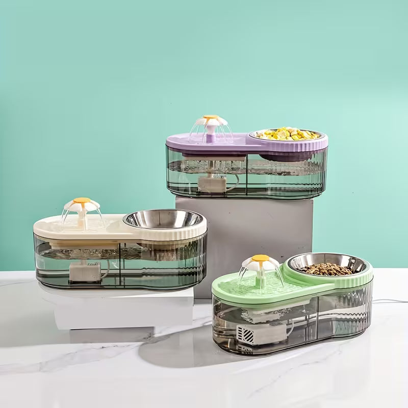 Elevated Cat Feeder & Water Dispenser