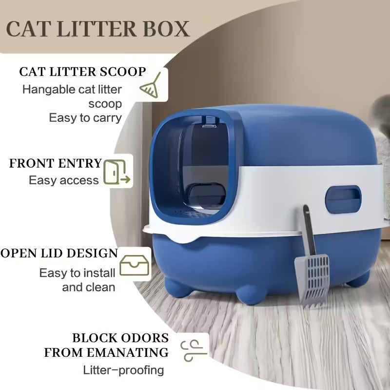 Enclosed Cat Litter Box
