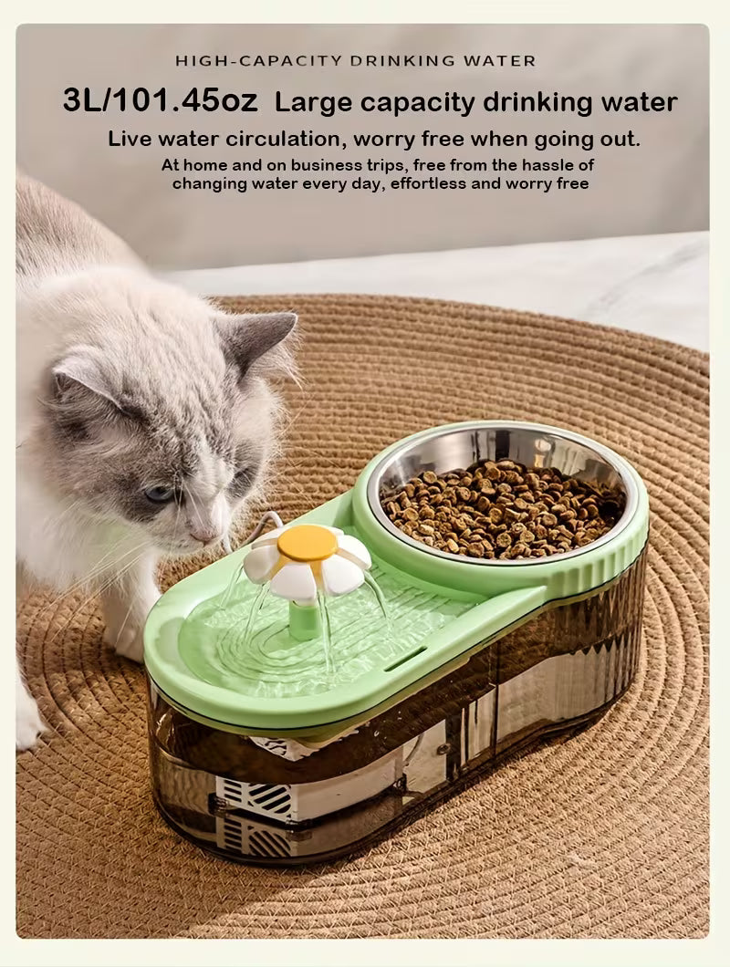 Elevated Cat Feeder & Water Dispenser