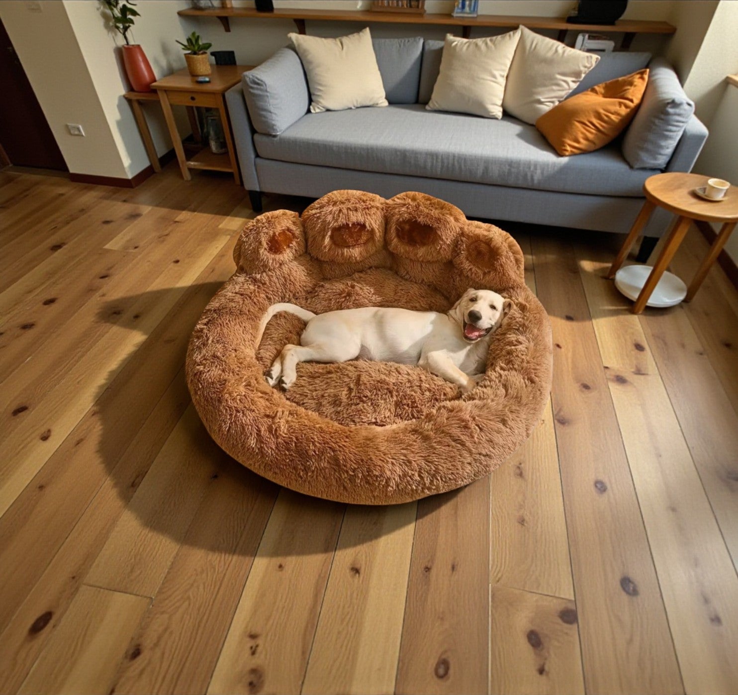 Bear Paw Plush Pet Bed