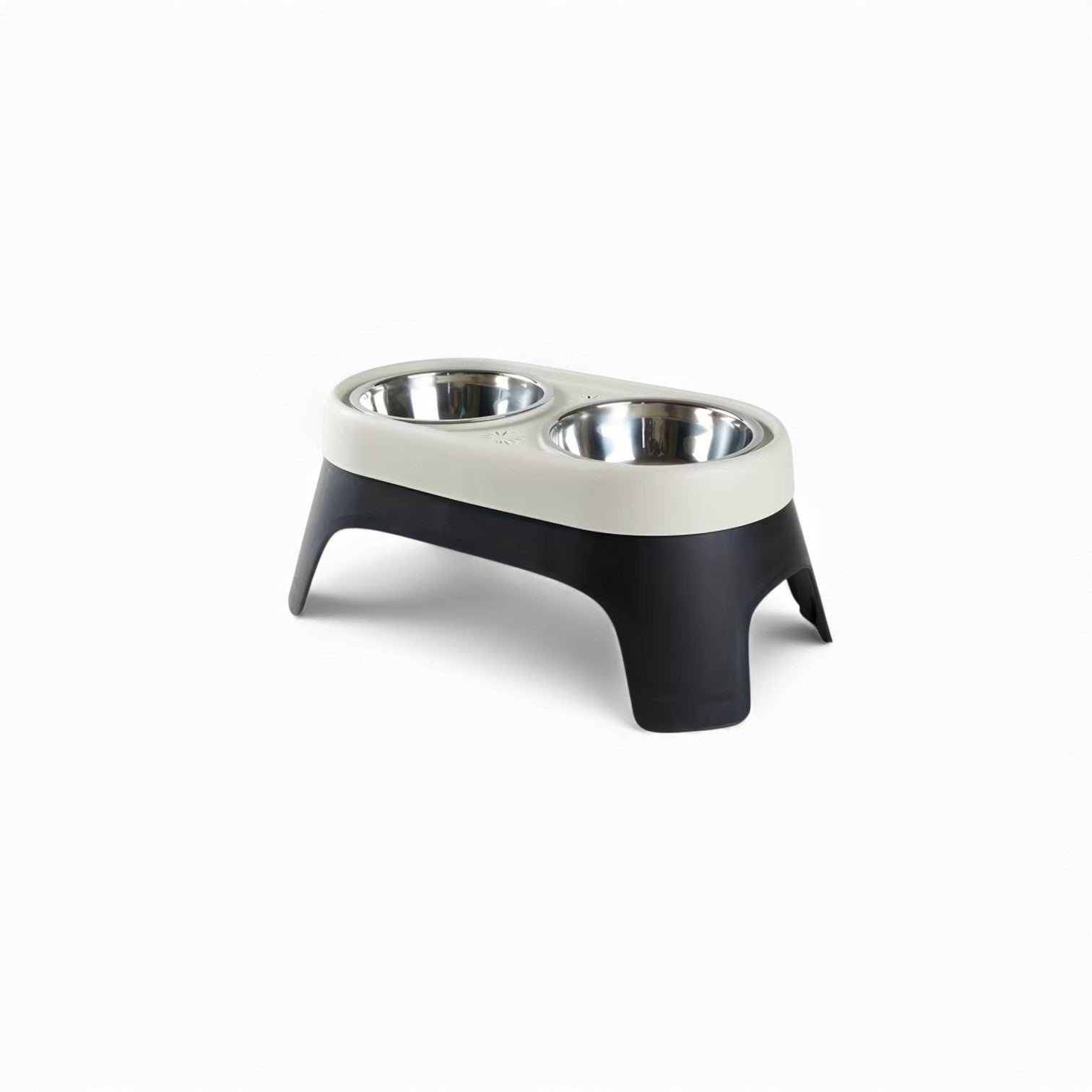Modern Raised Pet Feeder with Dual Bowls