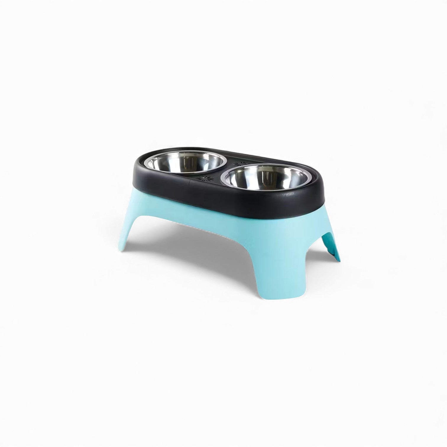 Modern Raised Pet Feeder with Dual Bowls