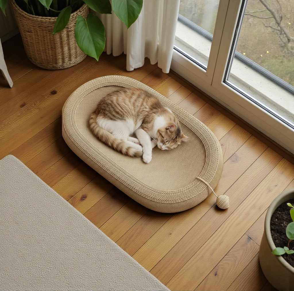 Woven Cat Scratching Bed & Board