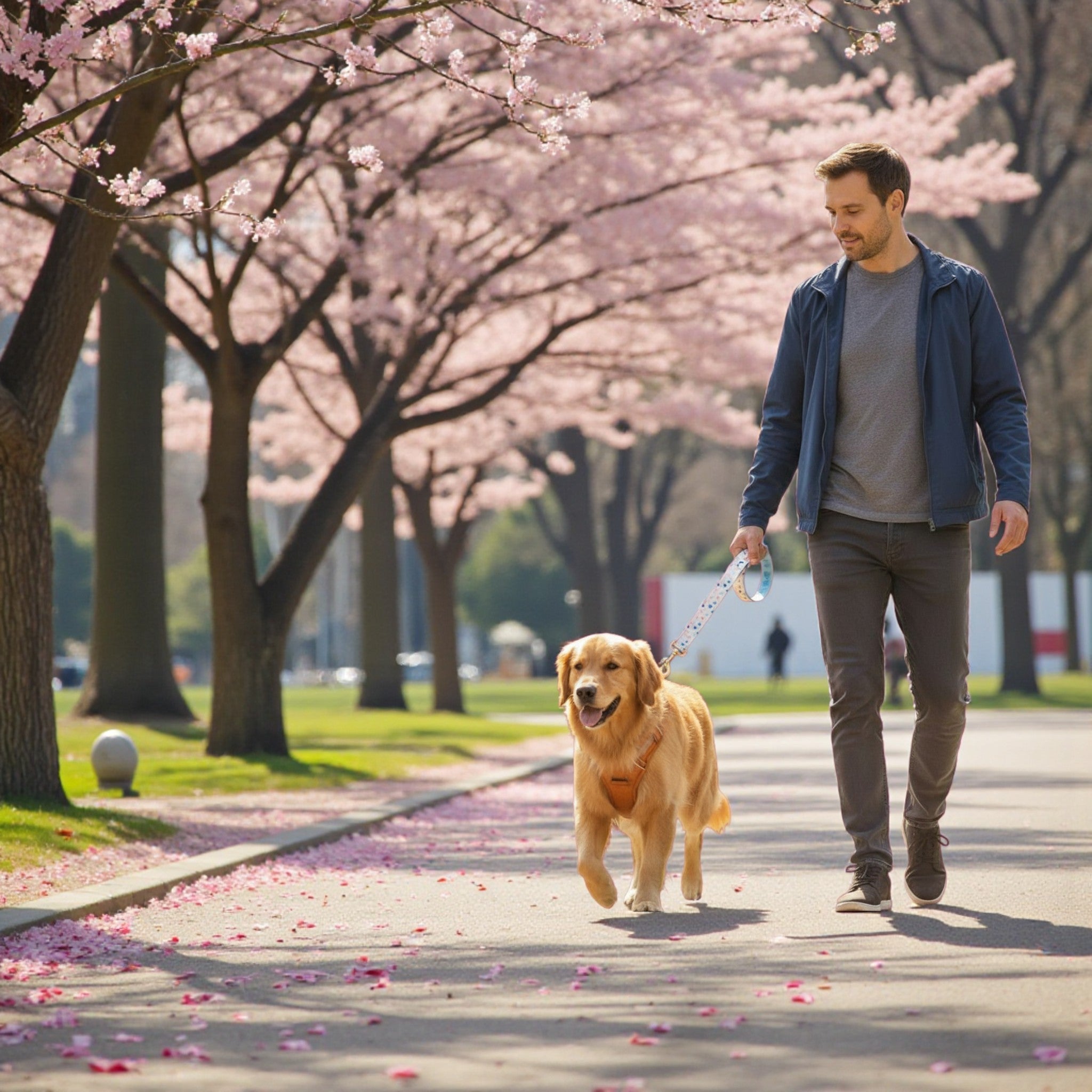 Pet Leash with Waste Bag Holder