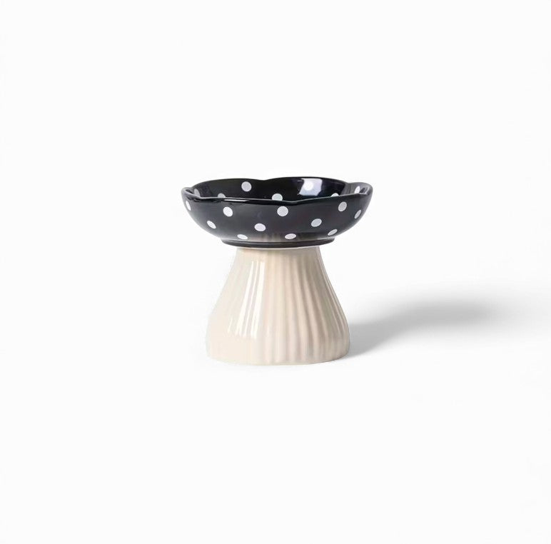 Ceramic Mushroom Cat Bowl