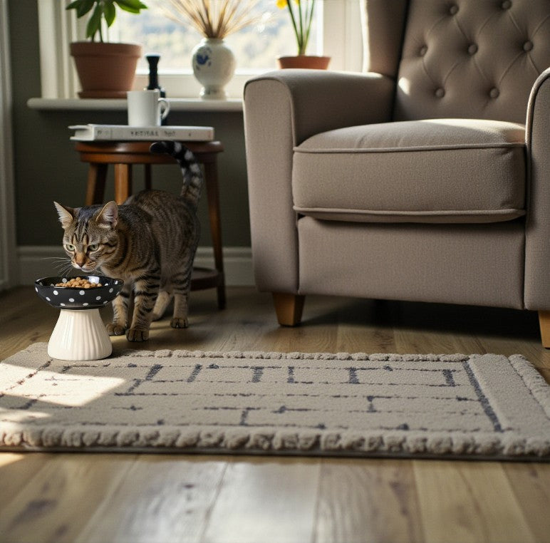Ceramic Mushroom Cat Bowl