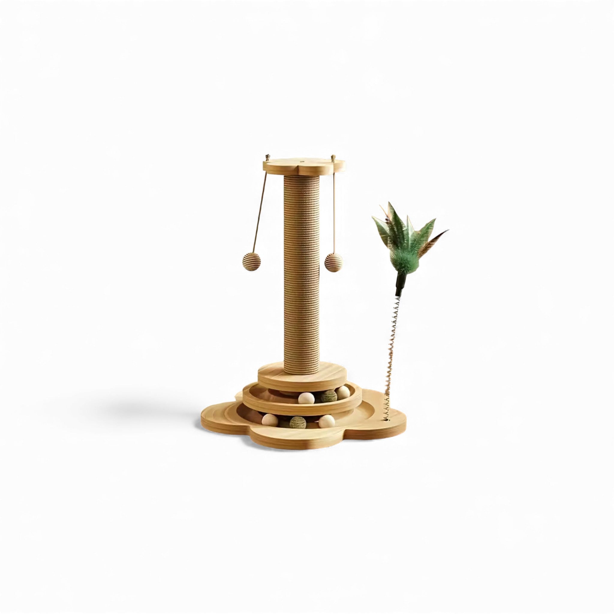 Interactive Cat Scratching Post Tower