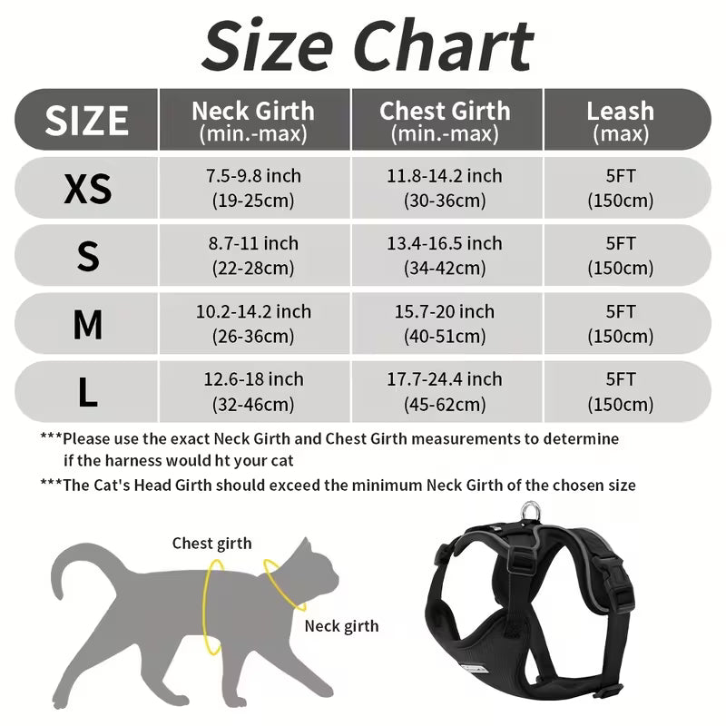 Cat Harness and Leash Set