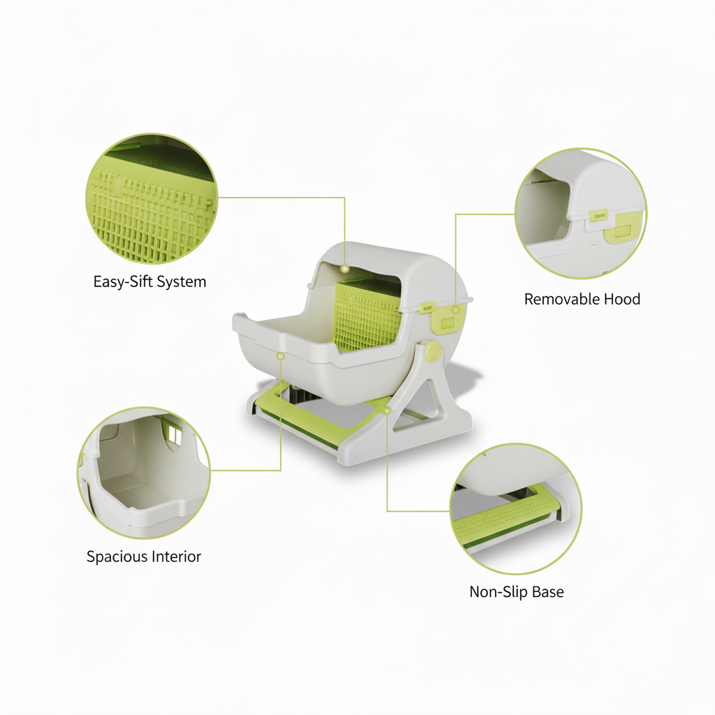 Cat Litter Box - Fixed Features