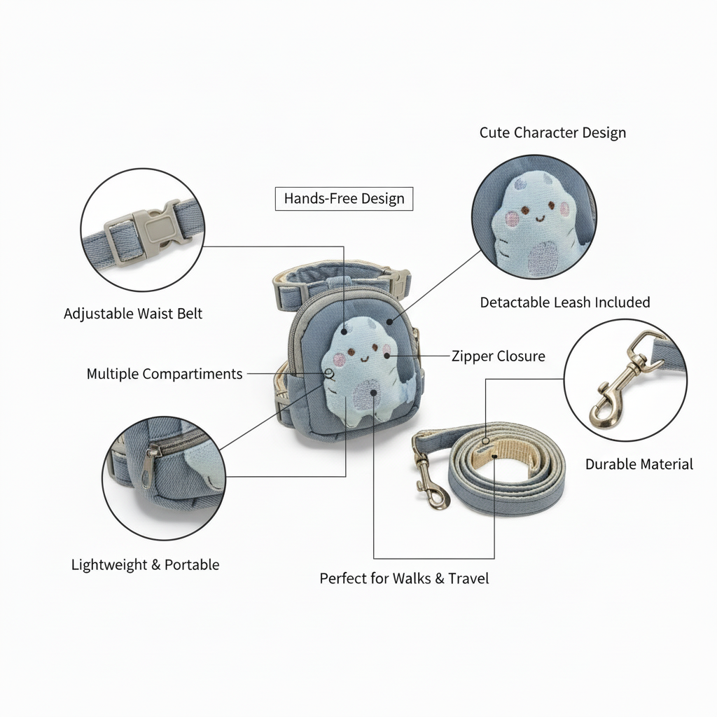 Dog Walking Bag & Leash Set - Premium Showcase