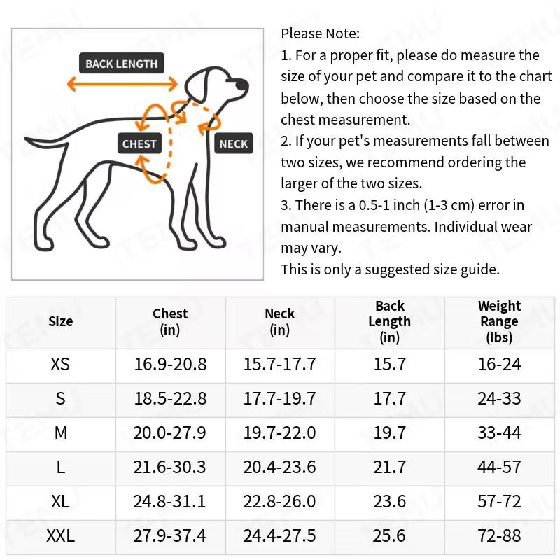 Waterproof Pet Jacket – Weatherproof Outerwear