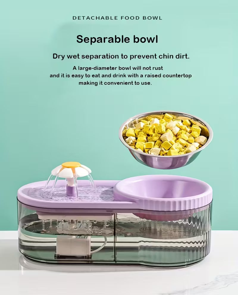 Elevated Cat Feeder & Water Dispenser