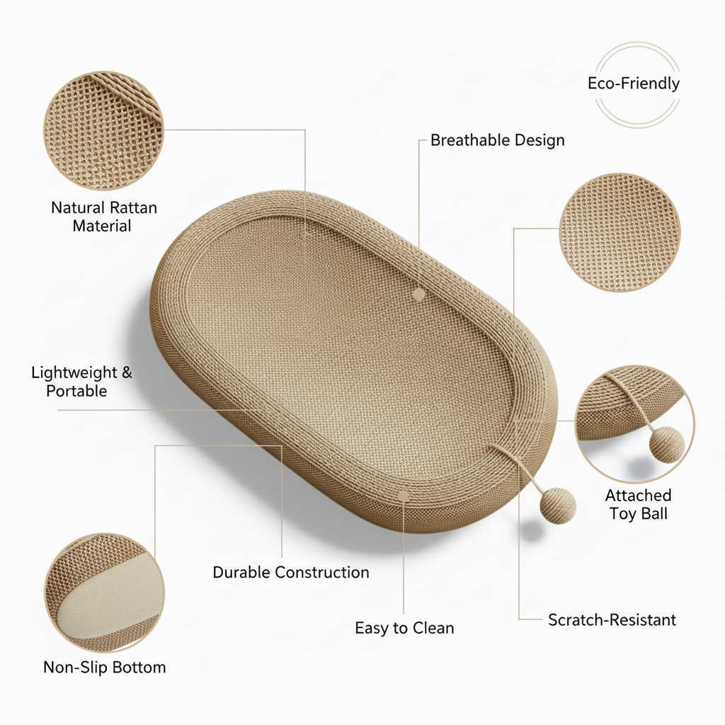 Rattan Cat Bed - Premium Showcase